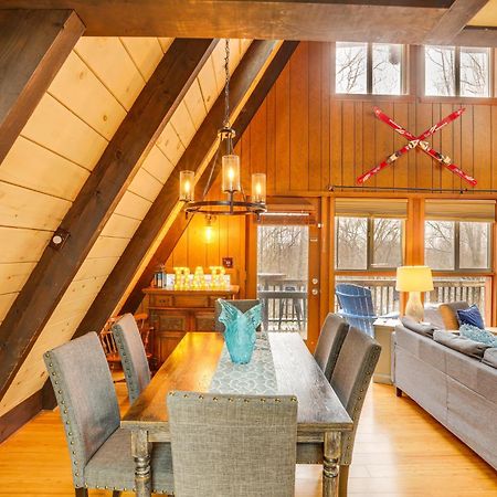 A-Frame Cabin With Hot Tub 1 Mi To Beech Mountain! Exterior photo